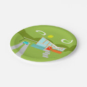 Retro Palm Springs House Paper-Borden Papieren Bordje (Gekanteld)