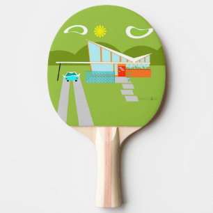 Retro Palm Springs House Ping Pong Paddle Tafeltennisbatje