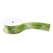 Retro Palm Springs House Satin Ribbon Satijnen Lint (Spoel)