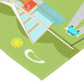 Retro Palm Springs House Table Runner Korte Tafelloper (Hoek)