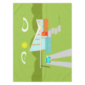 Retro Palm Springs House Tablecloth Tafelkleed (Voorkant)