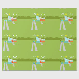 Retro Palm Springs House Wrapping Paper Cadeaupapier