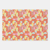 Retro Palm Springs Inpakpapier Set 1 Vel (Voorkant)