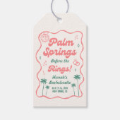 Retro Palm Springs Meidenavakantie Cadeaulabel (Voorkant)