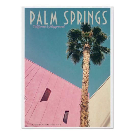 Retro Palm Springs-reisposter Perfect Poster (Voorkant)
