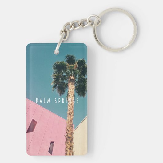 Retro Palm Springs-Sleutelhanger Sleutelhanger (achterkant)