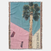 Retro Palm Springs Throw Blanket Deken (Voorkant Verticaal)