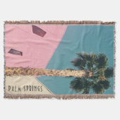 Retro Palm Springs Throw Blanket Deken (Voorkant)