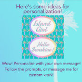 Retro Palm Springs Turquoise Blauw Tropische Palme Tote Bag