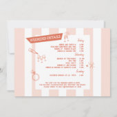 Retro Palm Springs Vibe Bachelorette Meisjes Weeke Kaart (Achterkant)