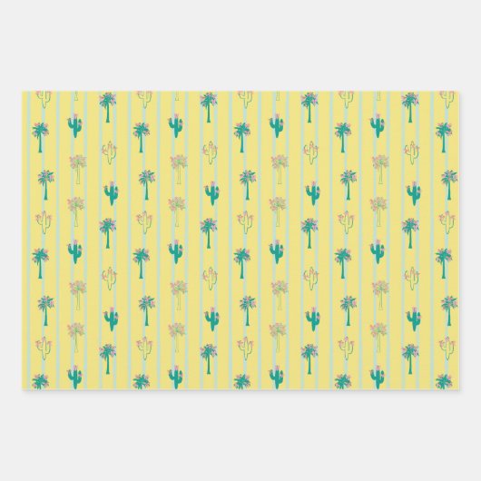 Retro Palm Springs Wrapping Paper Set 4 (Voorkant)