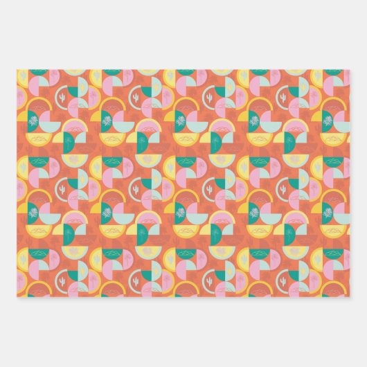 Retro Palm Springs Wrapping Paper Set 5 (Voorkant 2)