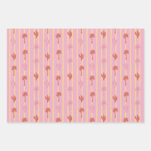 Retro Palm Springs Wrapping Paper Set 5 (Voorkant)