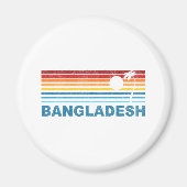Retro Palm Tree Bangladesh Magneet (Voorkant)