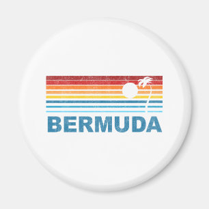 Retro Palm Tree Bermuda Magneet