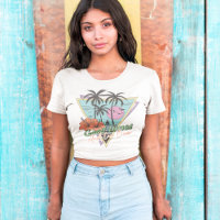 Retro Palm Tree en Beach Good Vibes