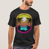 Retro Palm Tree en kerstsleutel west T-shirt (Voorkant)