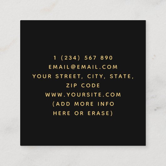 Retro Palm Tree Illustratie Gazonverzorging Landsc Vierkante Visitekaartje (Achterkant)