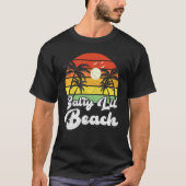  Retro Palm Tree Summer Vacation Salty Lil T-shirt (Voorkant)
