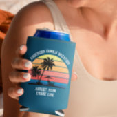 Retro Palm Tree Sunset Cruise Family Vacking Blikjeskoeler