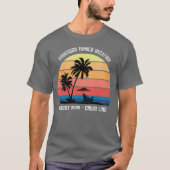 Retro Palm Tree Sunset Cruise Family Vacking T-shirt (Voorkant)