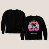 Retro Palm Tree Sunset - Family Vacation 2023 Desi (Voorkant /achterkant)