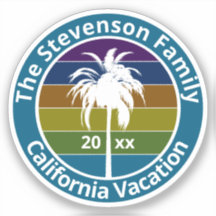 Retro Palm Tree Tropical Family Vacking Custom