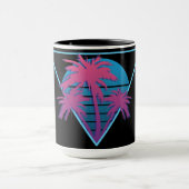 Retro Palm Trees Logo Mok (Midden)