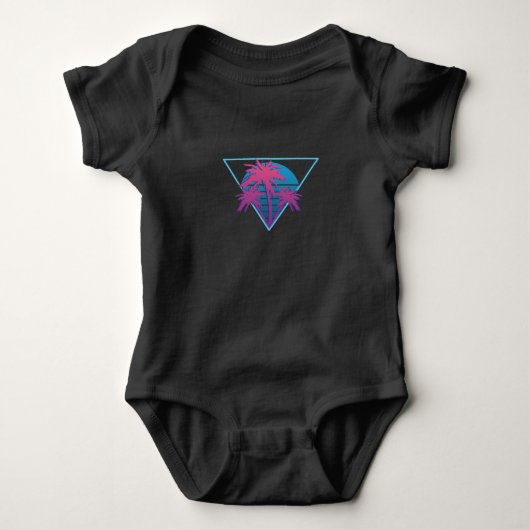Retro Palm Trees Logo Romper (Voorkant)