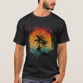 RETRO PALM TREES  T-Shirt (Voorkant)