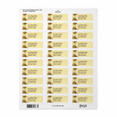 Retro Palmbomen Aangepast Retouradres Label (Full Sheet)