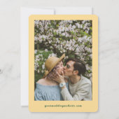 Retro Palmbomen Monogram Tropisch Strand Bruiloft Save The Date (Achterkant)