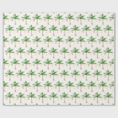 Retro Palmboom Kerstmis in juli Zomerfeest Cadeaupapier (Vlak)