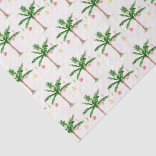 Retro Palmboom Kerstmis in juli Zomerfeest Tissuepapier (Detail)