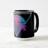 Retro Palmboom Logo Mok (Voorkant rechts)