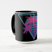 Retro Palmboom Logo Mok (Voorkant links)