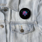 Retro Palmboom Logo Ronde Button 5,7 Cm (In situ)