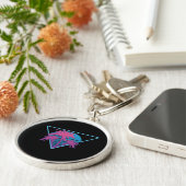 Retro Palmboom Logo Sleutelhanger (Zijkant)