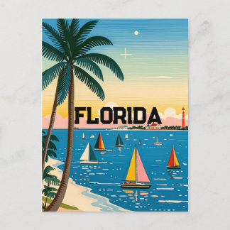 retro  palmboom Nederland Briefkaart