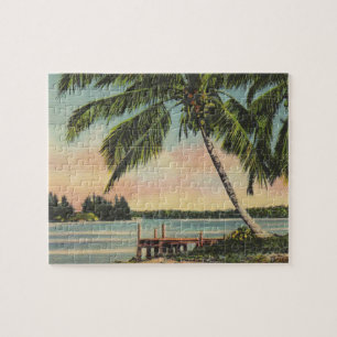 Retro Palmenboom Retro Legpuzzel