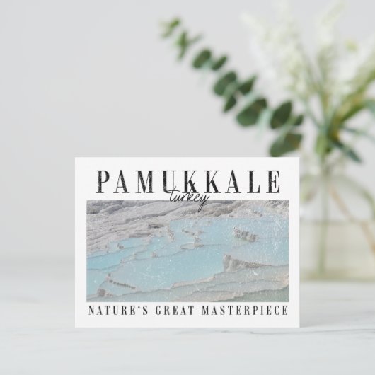 Retro Pamukkale Briefkaart (Staand voorkant)