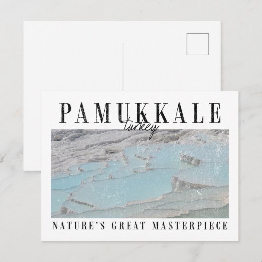 Retro Pamukkale Briefkaart (Voorkant / Achterkant)
