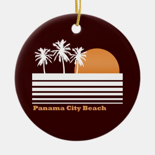 Retro Panama City Beach Ornament (Voorkant)