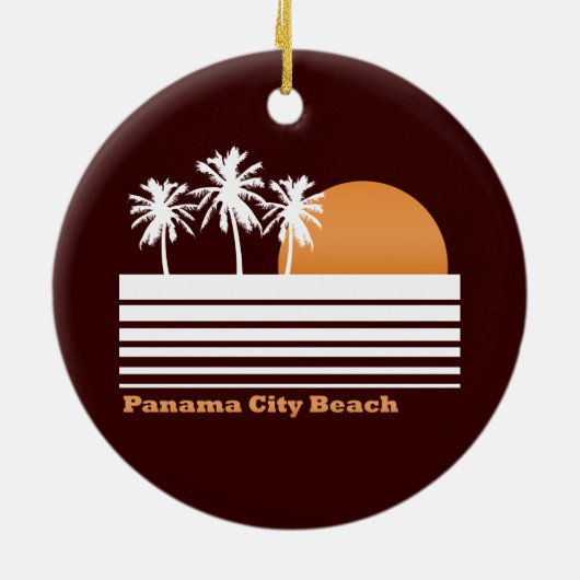 Retro Panama City Beach Ornament (Achterkant)