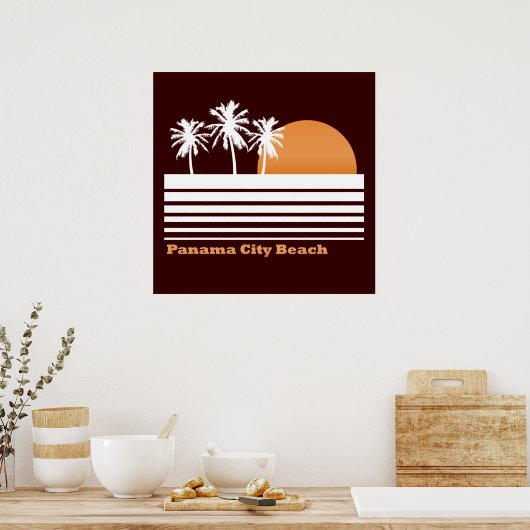 Retro Panama City Beach Poster (Keuken)