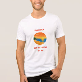 Retro Panarea Zonsondergang Zee Tot Ziens Vintage Tri-Blend Shirt