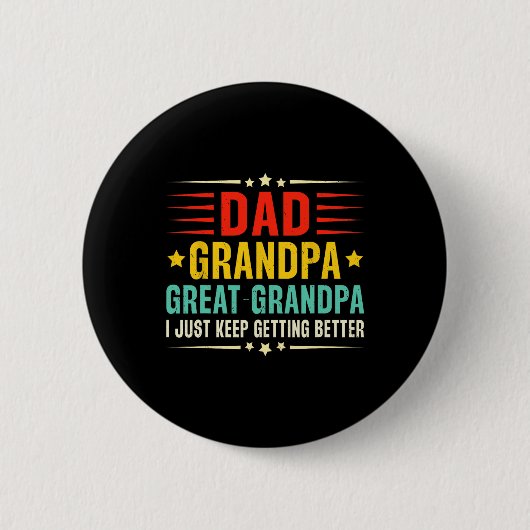 Retro Pap Opa Grote Opa Cool Vader Ronde Button 5,7 Cm (Voorkant)