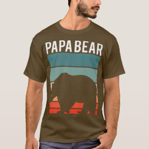 Retro Papa Beer Hiking Camping Lover New Dad Annou T-shirt