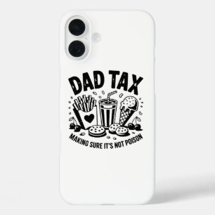 Retro papa belasting noodlijdende snack kunst iPhone 16 plus hoesje
