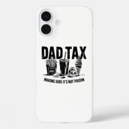 Retro papa belasting noodlijdende snack kunst iPhone 16 plus hoesje
